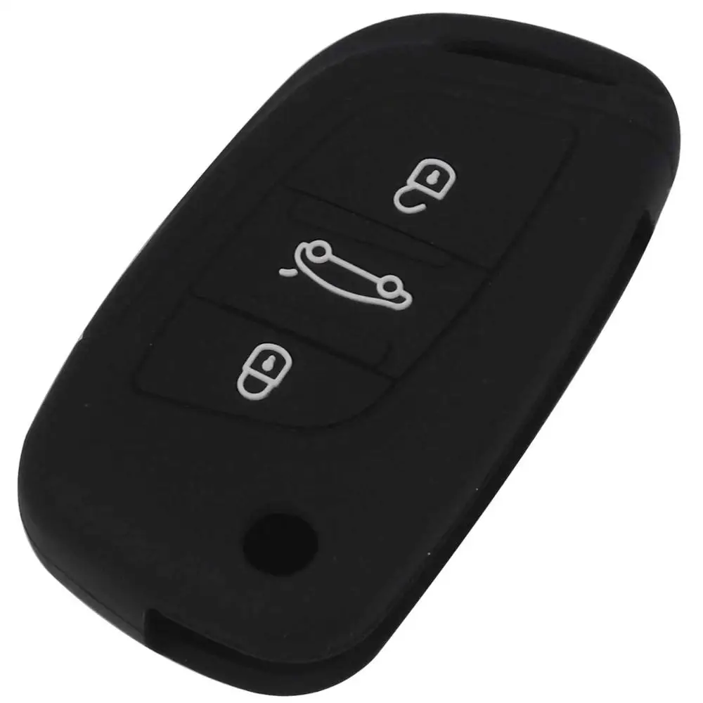 

3 кнопки силиконовый чехол ключа автомобиля чехол для PEUGEOT 207 307 308 для Citroen C2 C3 C4 C5 C6 C8