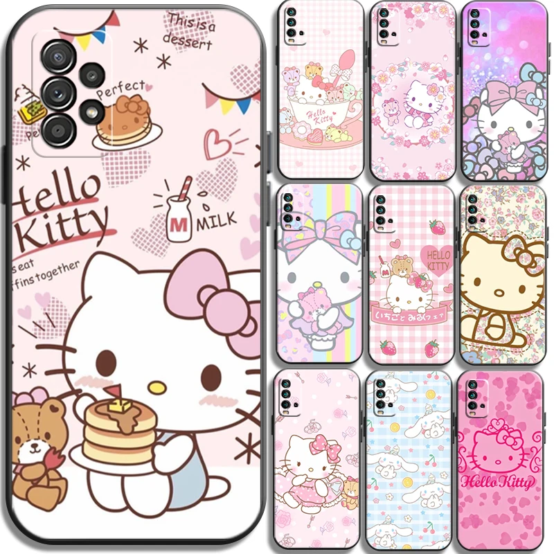 

Hello Kitty 2022 Phone Cases For Xiaomi Redmi Note 10 10S 10 Pro POCO F3 GT X3 GT M3 Pro X3 NFC Funda Back Cover Coque Soft TPU