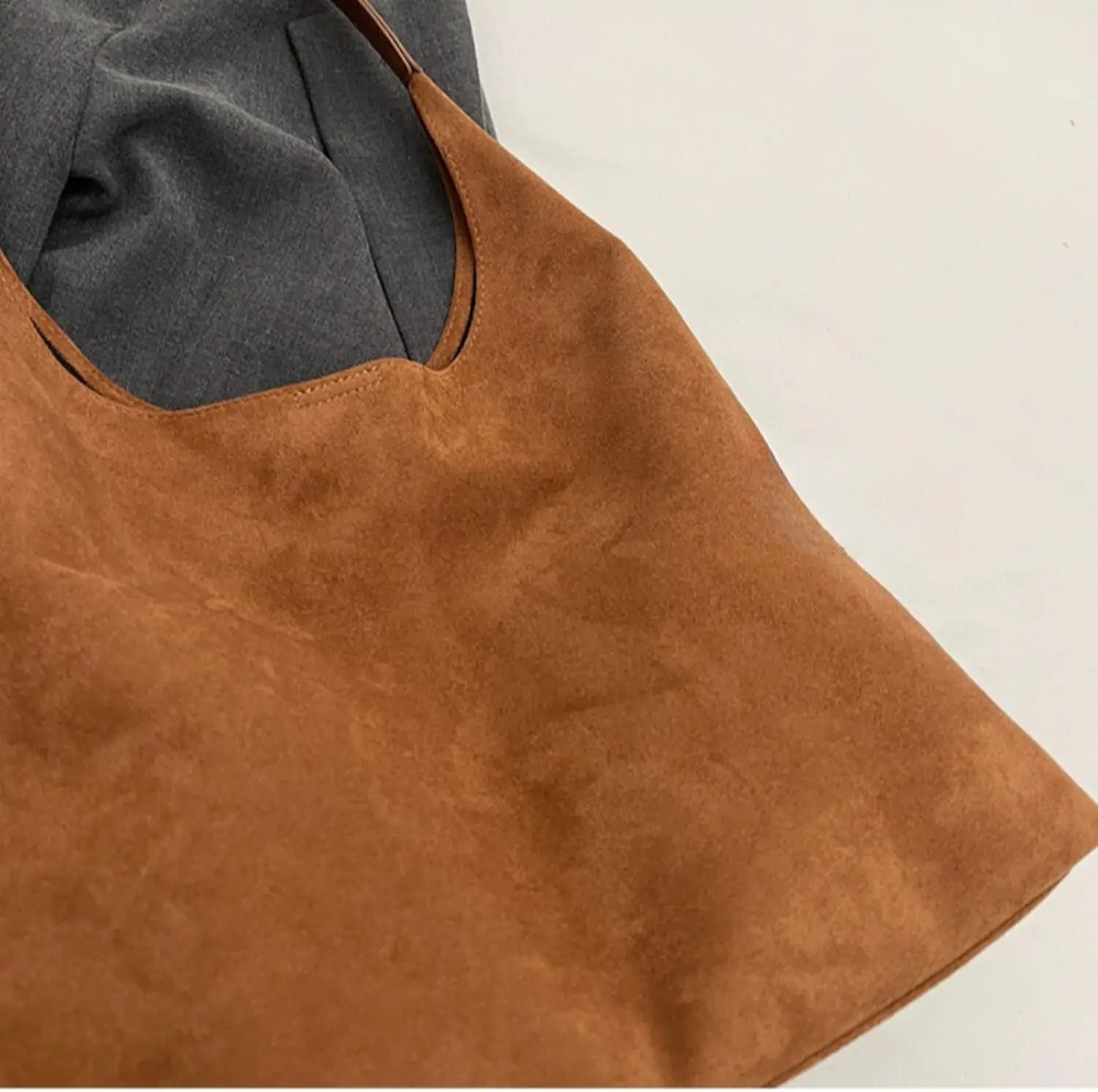 Сумка-тоут из искусственной замши с сумкой сумка-хобо женские сумки на плечо