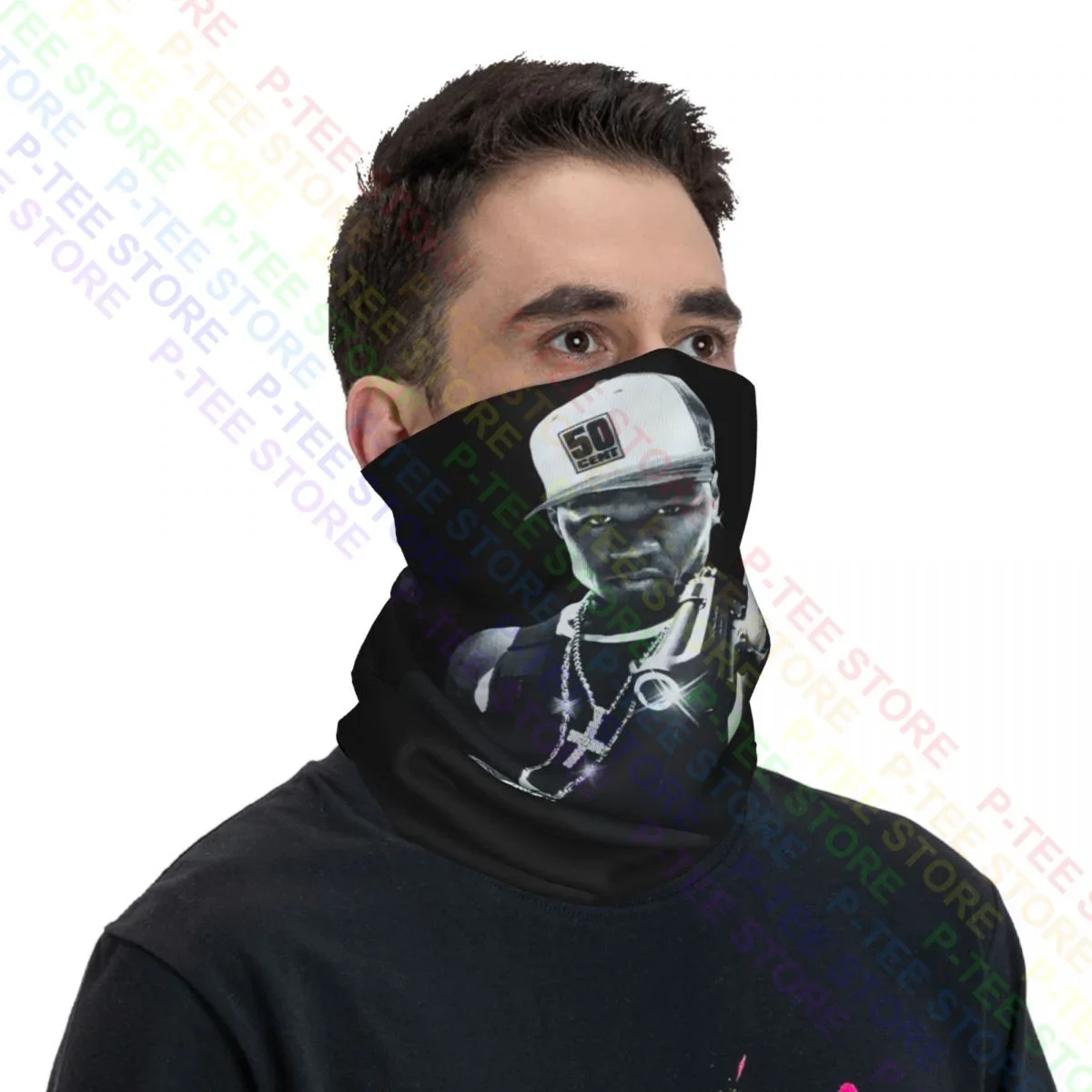 50 Cent W Gun Promo Rap Hip Hop G Unit 2000S Пистолет Шея Гетры Бандана Шарф Маска Для Лица Кемпинг
