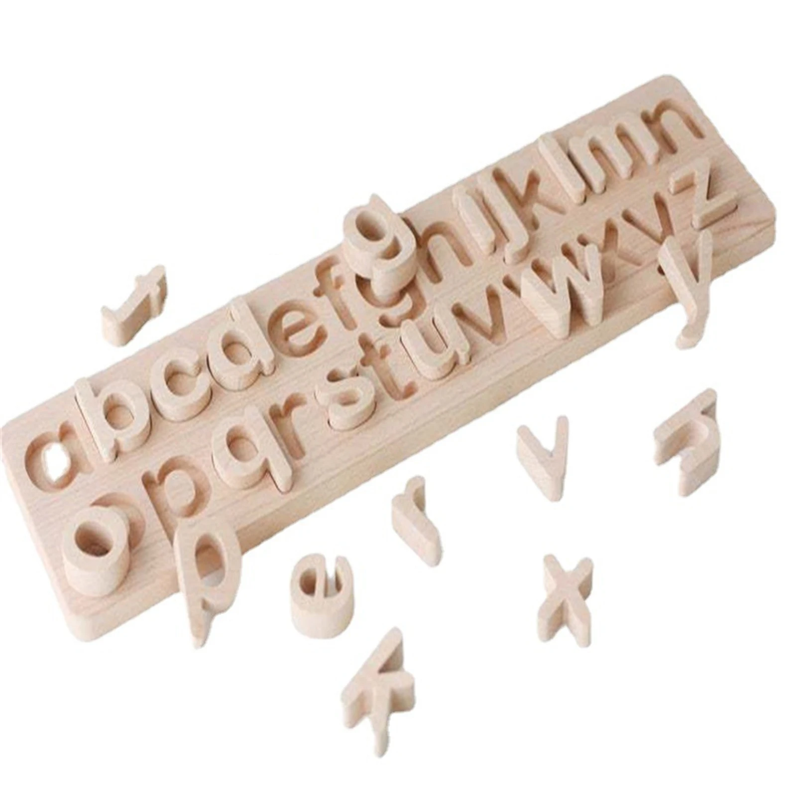 

Wooden Matching Game Jigsaw Puzzle Letters Learning A-Z Early Educational Toy