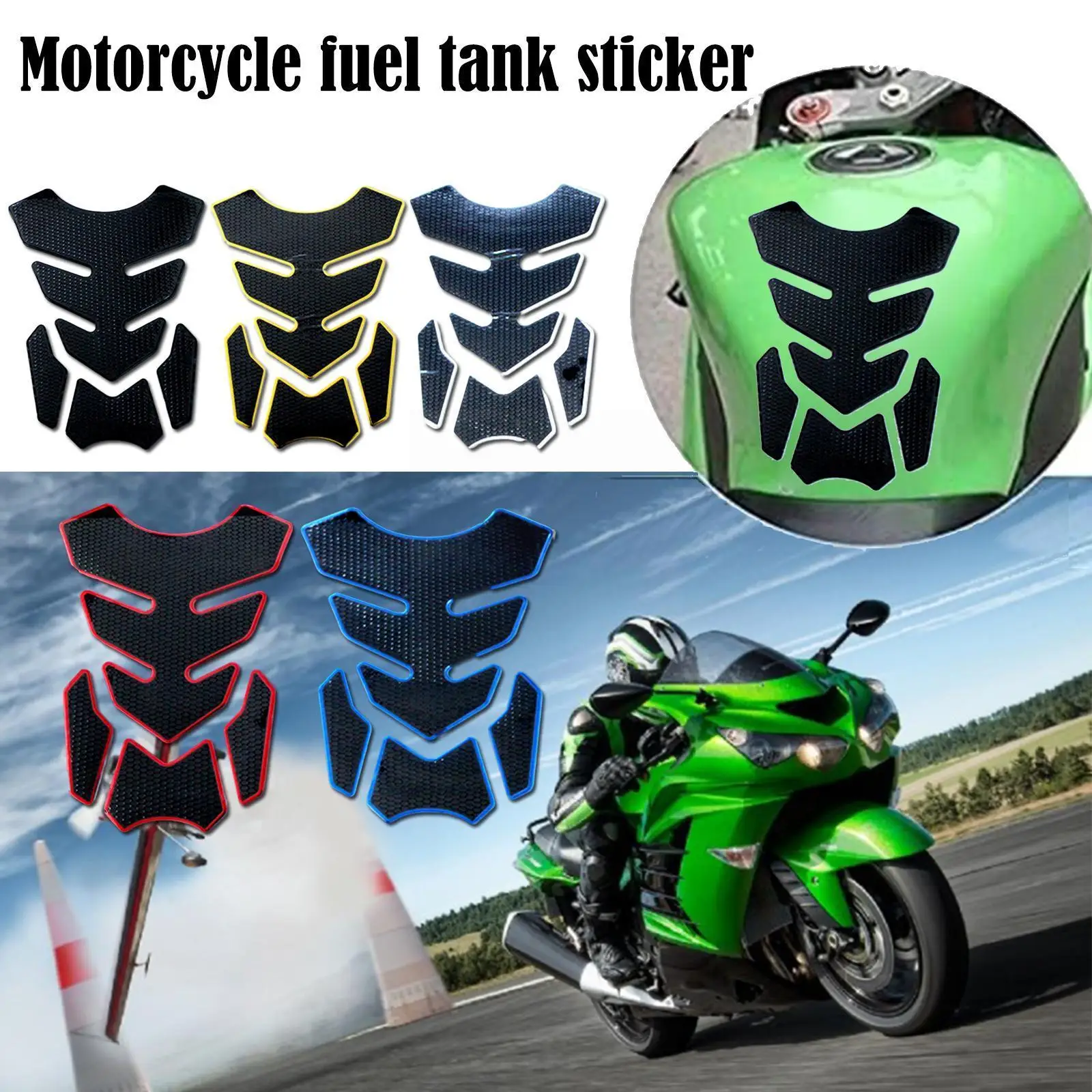 

Аксессуары для мотоциклов, наклейки на газ, 3D наклейки на топливный бак, коврик для мотоцикла, череп дьявола, логотип защиты гонок для BMW Honda ...