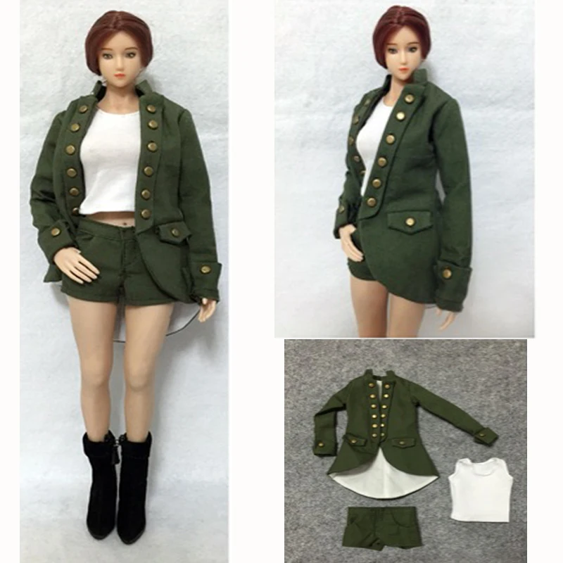 

DOLLSFIGURE CC276 1/6 Female Army Style Military Uniform Suit for 12" Soldier Action Figure Body Doll Clothes