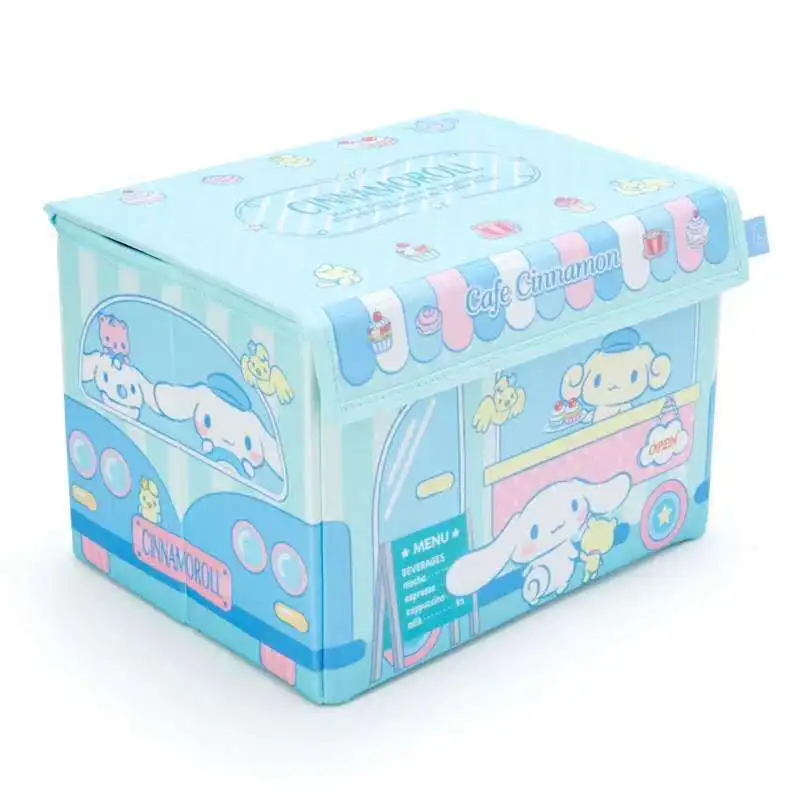 

Creative Cartoon Non-woven Folding Storage Box Sanrio Kuromi Cinnamon Dog Double Desktop Organizer Box Without Lid Glove Box