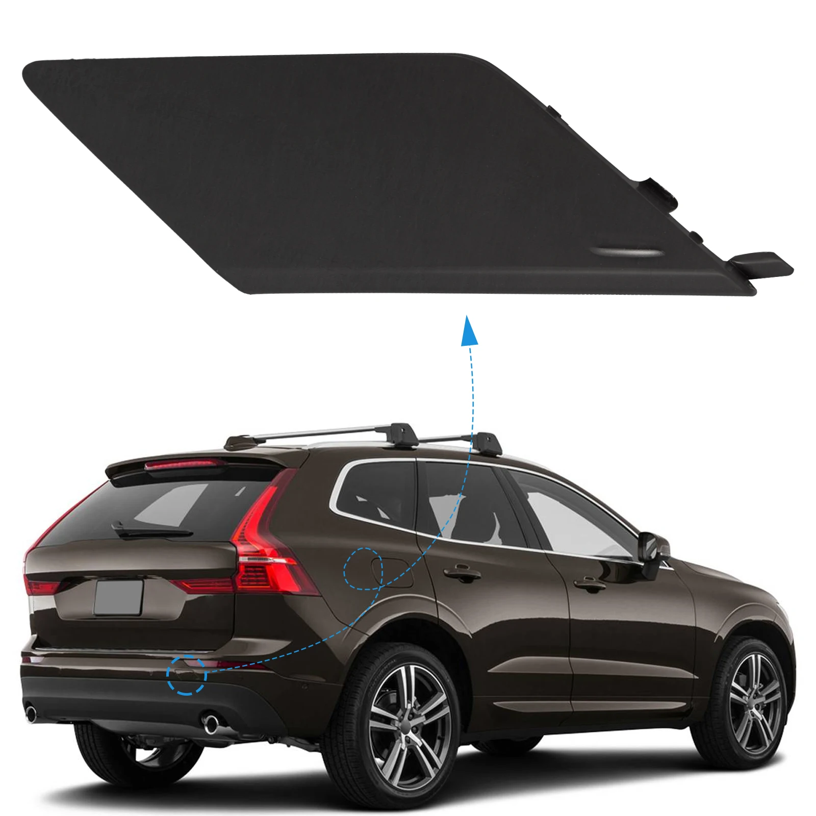 

Rear Bumper Tow Hook Cover Cap Towing Eye Lid Fit For VOLVO XC60 Accessories 2018 2019 2020 2021 31449210 398490342