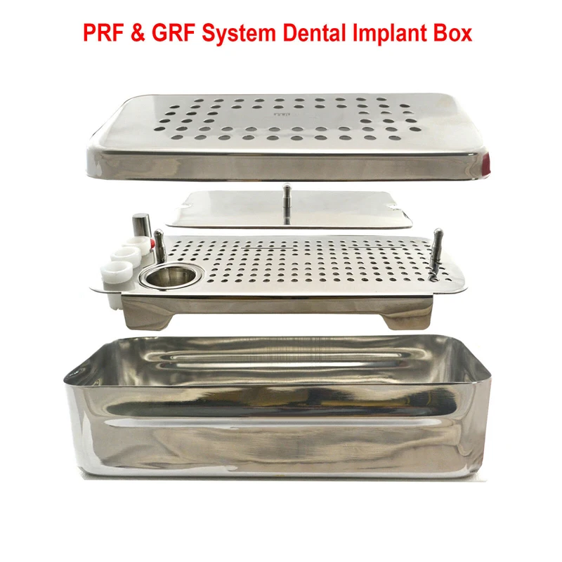 Dental PRF Box GRF System Platelet Rich Fibrin Set Bone Graft Implant Surgery Membrane Kit Stainless Steel Dentistry Instruments