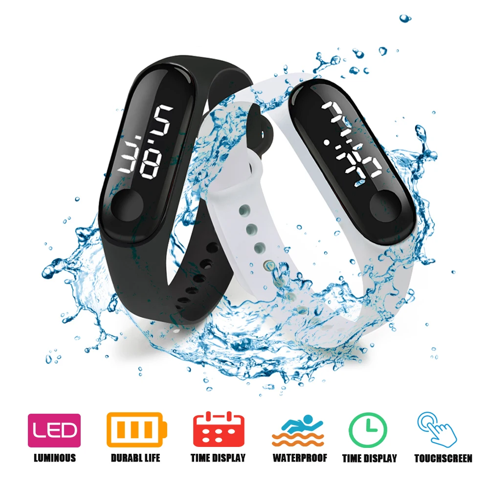 

New waterproof men's and women's watches, LED sports digital watches, full touch screen smart watches, heart rate monitors