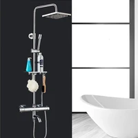 bathroom shower set themostatic rain waterfall brass shower faucets set head bath black mixer with hand shower faucet rainfall
