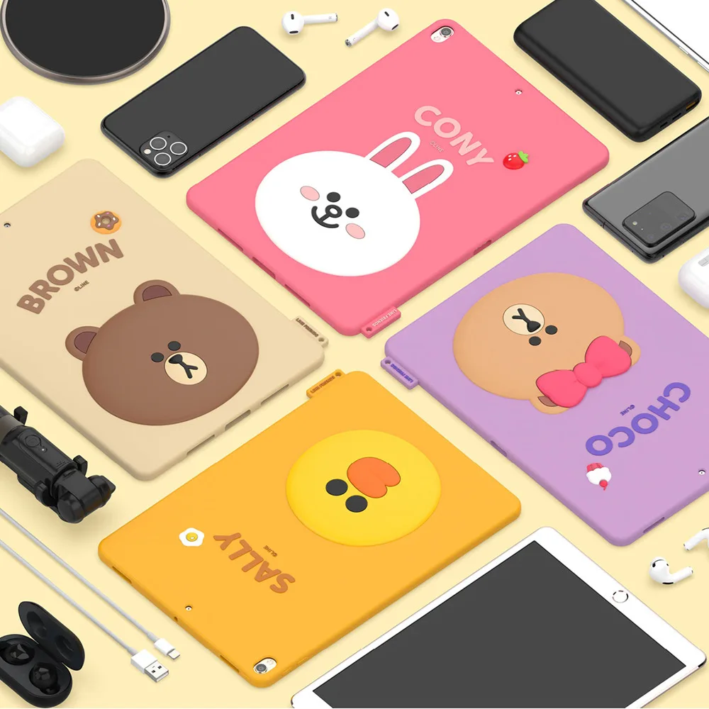

Line Friends Silicone Protective Cover Case for IPad 2020 9.7 mini5 10.2
