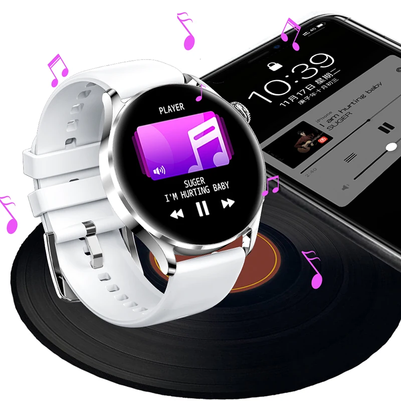 ipbzhe smart watch ecg heart rate sports bluetooth call games 3d dynamic dial smartwatch women smart watch for ios android phone free global shipping