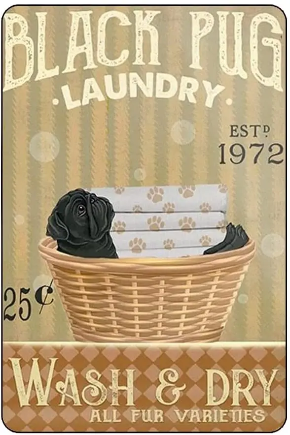 

Металлические жестяные знаки, черная мопса, собака, стирка, ванная комната, гостиная, собака, любимый декор, домашний декор для стен