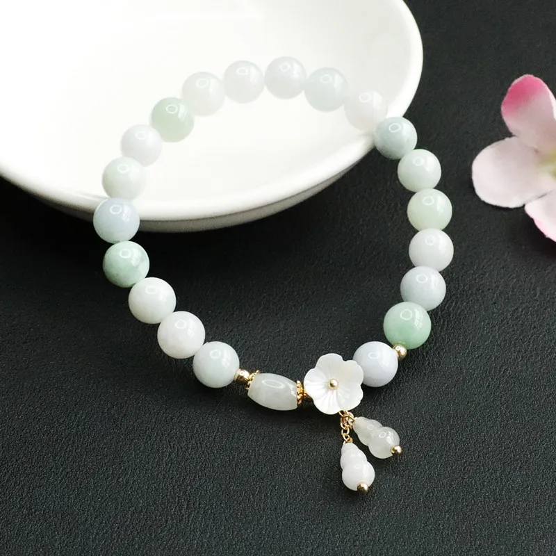 

Браслеты Из бирманского нефрита с цветком, дизайнерские винтажные браслеты из серебра 925 пробы с белыми звездами, модные ювелирные изделия, ...