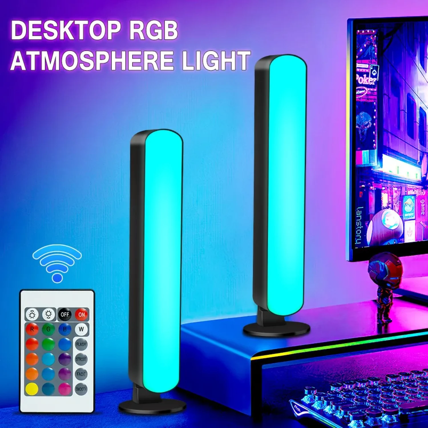 Синхронизация музыки светодиодный ночник RGB атмосферная лампа с управлением