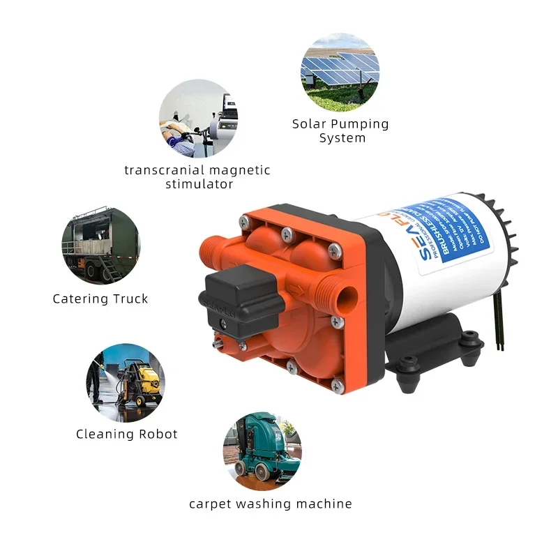 Фото Циркуляционный водяной насос SEAFLO 12V с бесщеточным двигателем, 5.0GPM, для солнечных систем водоснабжения №5