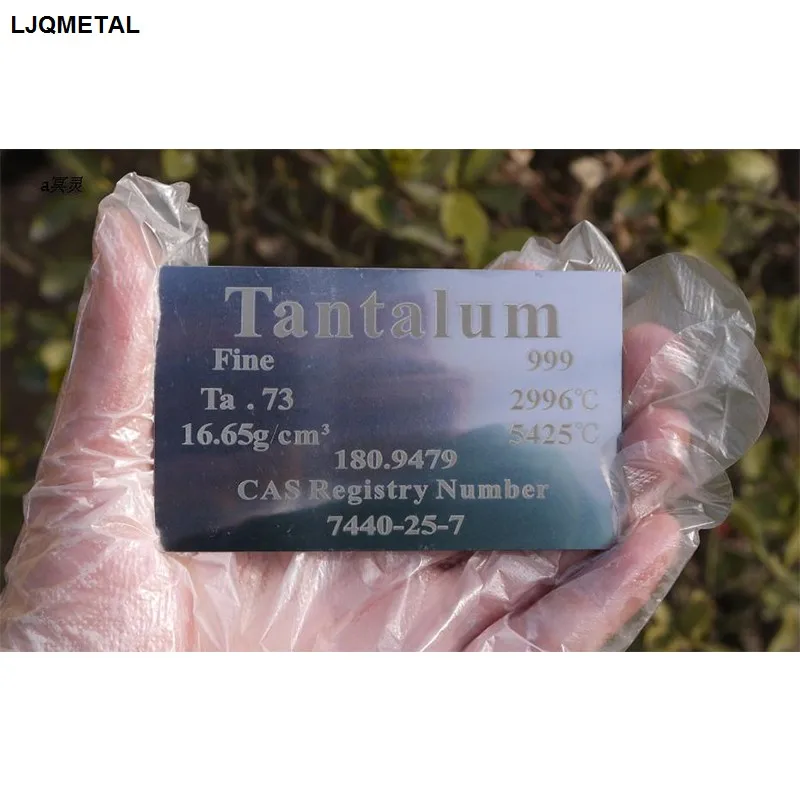 

Periodic Table of Elements Engraved Tantalum Plate 99.9% Pure Ta for Element Collection Hobby Desktop Decoration