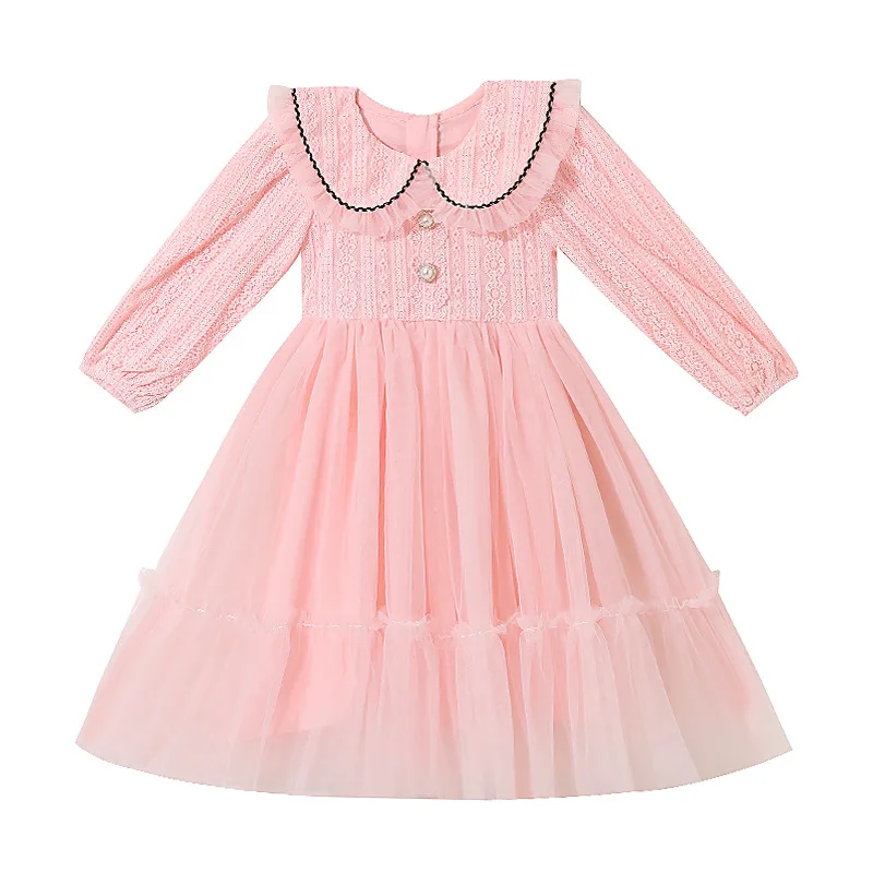 Хлопковое платье в китайском стиле для девочек весенне-осенний Детский костюм