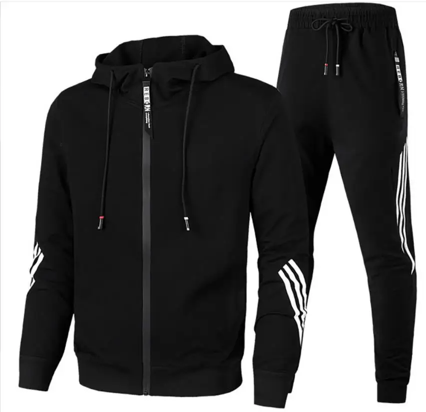 

Мужская толстовка с капюшоном, куртка, спортивный костюм, ветрозащитная спортивная одежда, теплые куртки и брюки, тренировочный костюм на м...