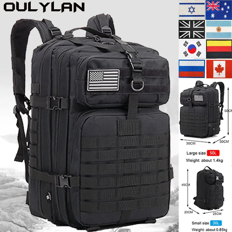 

Hiking Waterproof Rucksacks Army 30L/50L Tactical Backpack Men 900D Nylon Military Outdoor Camping Trekking Hunting Bag