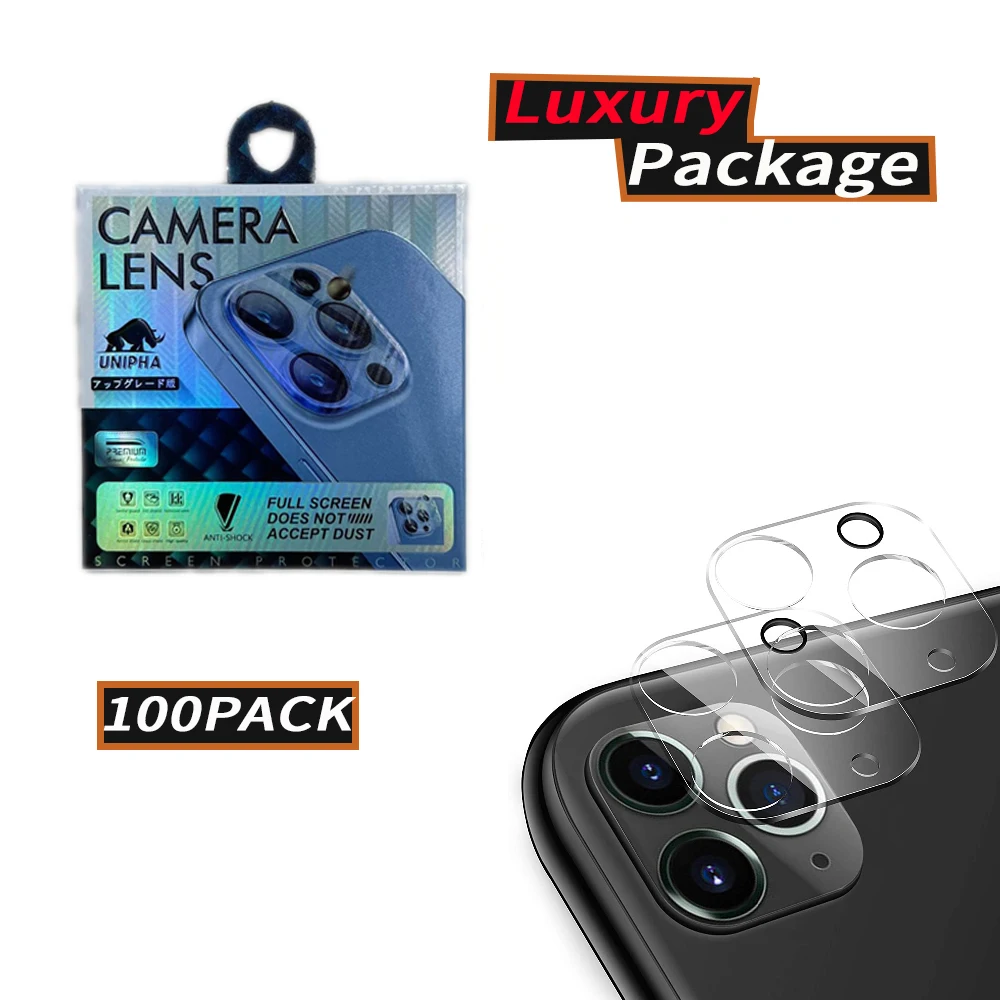 100pcs/lot Camera Tempered Glass For iPhone 14 Pro Max Screen Protector Lens Full Cover Protection Film With Luxury Package