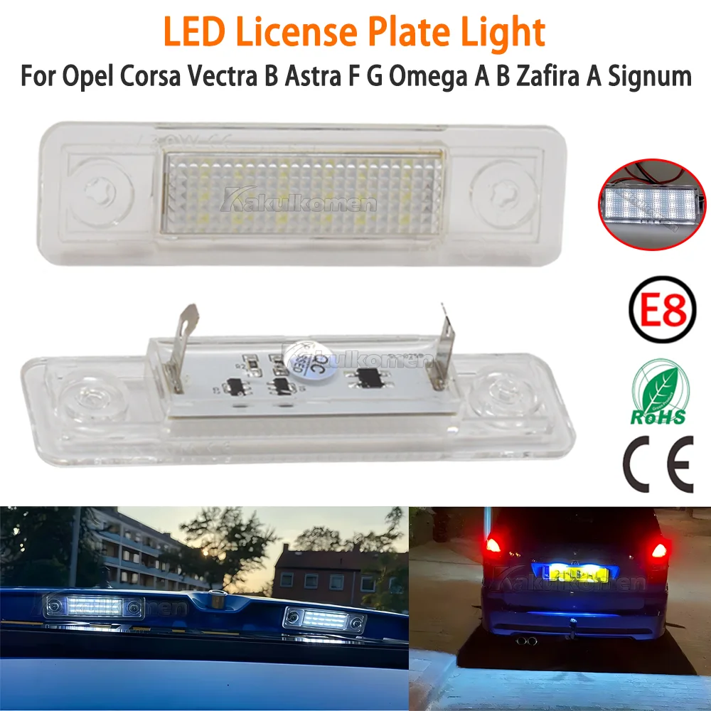 2 шт. светодиодный светильник без ошибок для номерного знака автомобиля