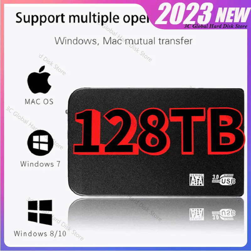 

Portable 1TB Ssd 128TB 16TB Big Storage External Solid State Disk Type-C Compatible for Notebook/PC Desktop External Hard Drive