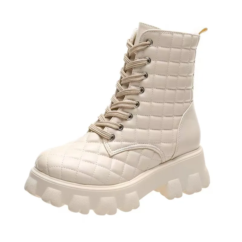 Platform Women Chelsea Boots 2022 Winter New Trend Fashion Chunky Zipper Shoes Brand Women Keep Warm Non-slip Motorcycle Boots6