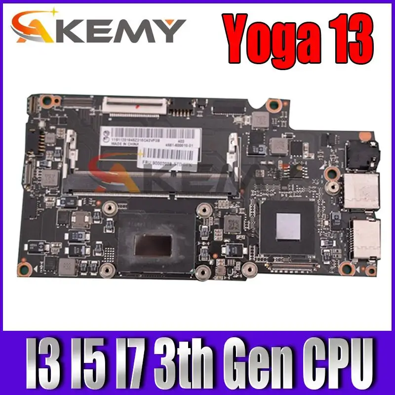 

For Lenovo Yoga 13 Yoga13 Laptop Motherboard Mainboard With I3 I5 I7 3th Gen CPU 90002034 90002038 90000652 90002041