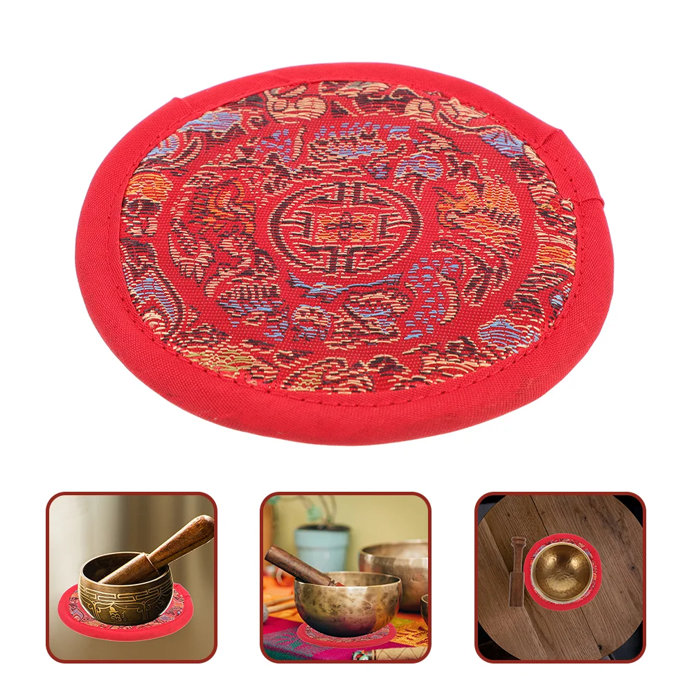 

Exquisite Sound Bowl Rounded Mat Religious Cushion Religious Prop