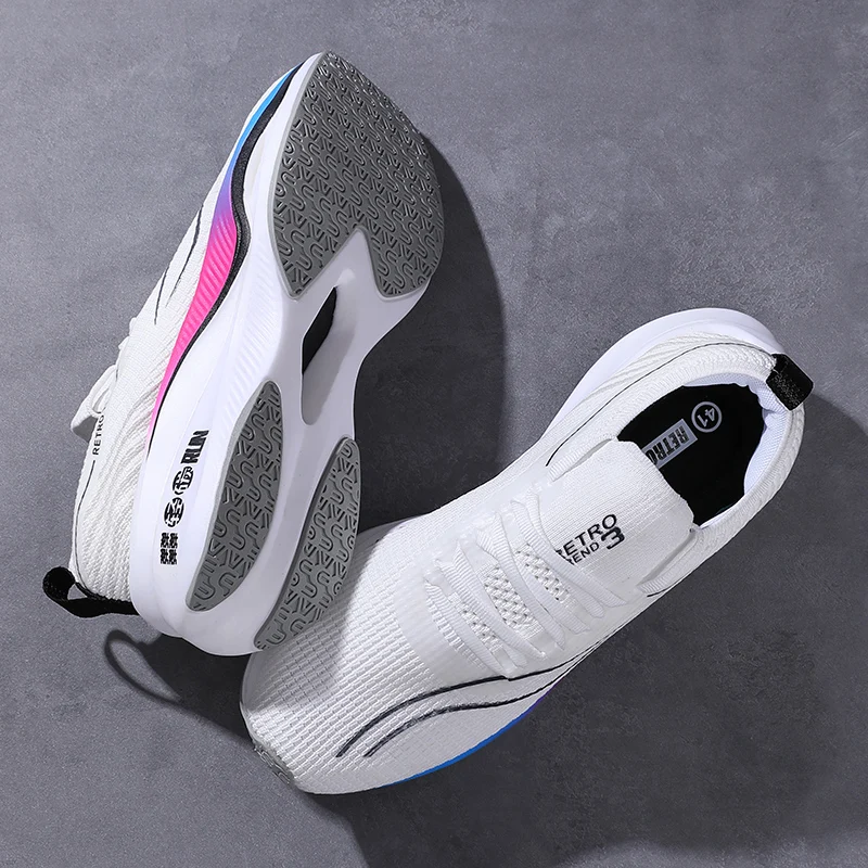 Co-branded Running Shoes Men Women Sock Sneakers Ultralight Soft Jogging Sports Shoes Cushion Marathon Athletic Training Shoes