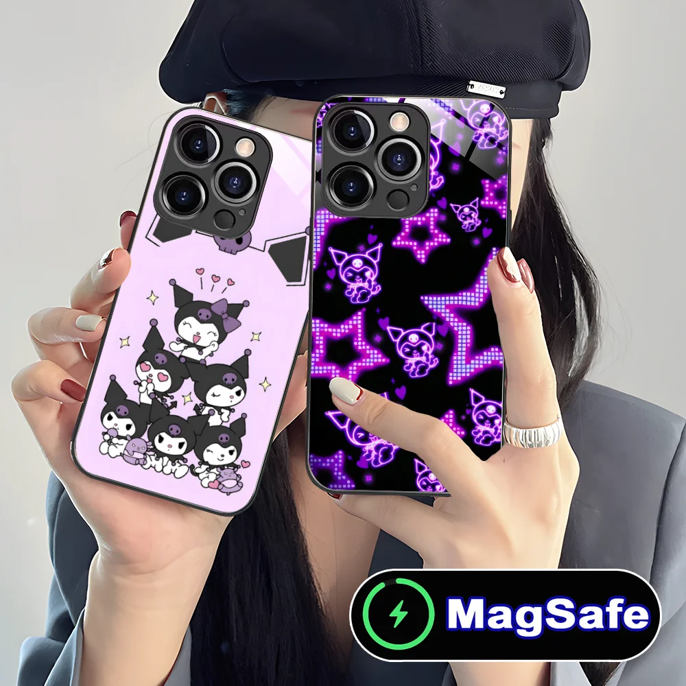 Mobile K-Kuromis Phone Case for iPhone 16 15 14 13 12 11 Pro Max Plus Mini MagSafe Wireless Charging Glass Smartphone Cellphones
