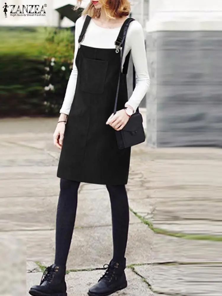 

Женское вельветовое платье без рукавов с квадратным вырезом