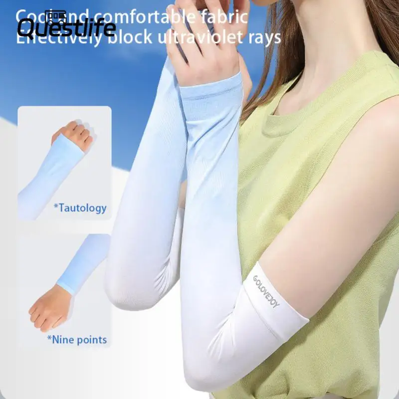 

Summer Sunscreen Sleeve Outdoor Running Riding Sleeve Arm Warmers Cycling Cuff Ice Silk Sports Sleeve Men Women Ice Silk Sleeve