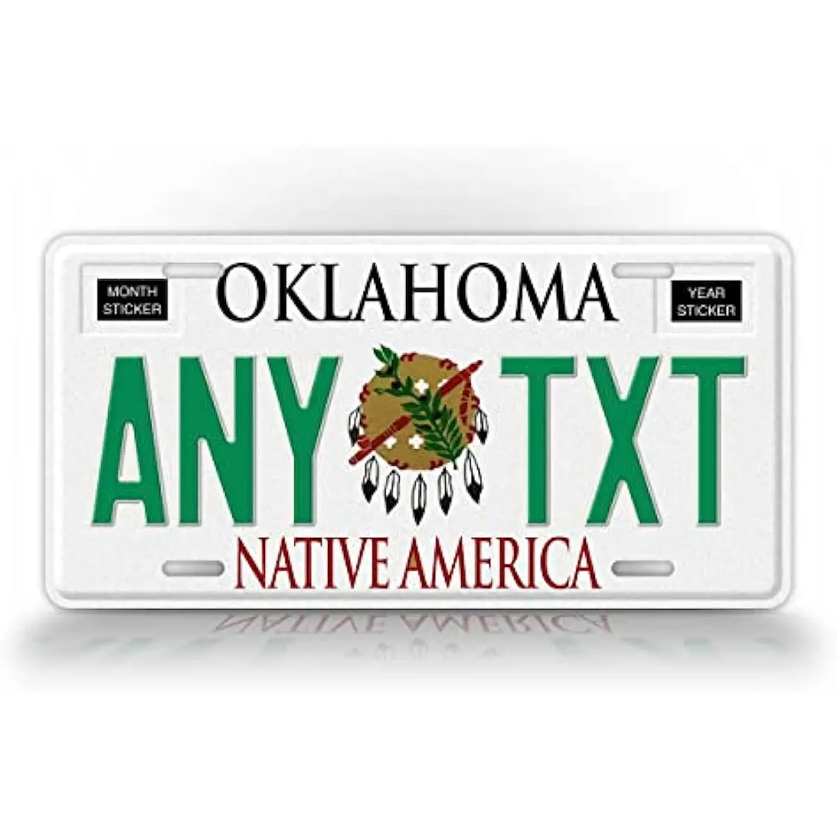 Custom Oklahoma 1994-2008 License Plate Personalized OK Native America Metal Auto Tag-Wall Decoration Metal Wall Sign