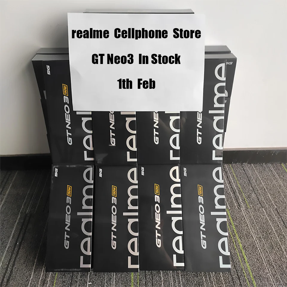 Global ROM realme GT NEO3 NEO 3 5G Mobile Phone 80/150W Super Charge Dimensity 8100 120HZ AMOLED 4500mAh NFC Game Smartphone