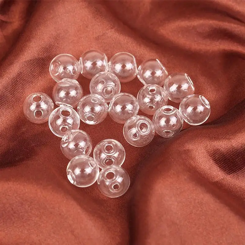 

Прозрачные пустотелые стеклянные шарики с прямым отверстием, аксессуары, изящные аксессуары из искусственного материала, материалы для из...