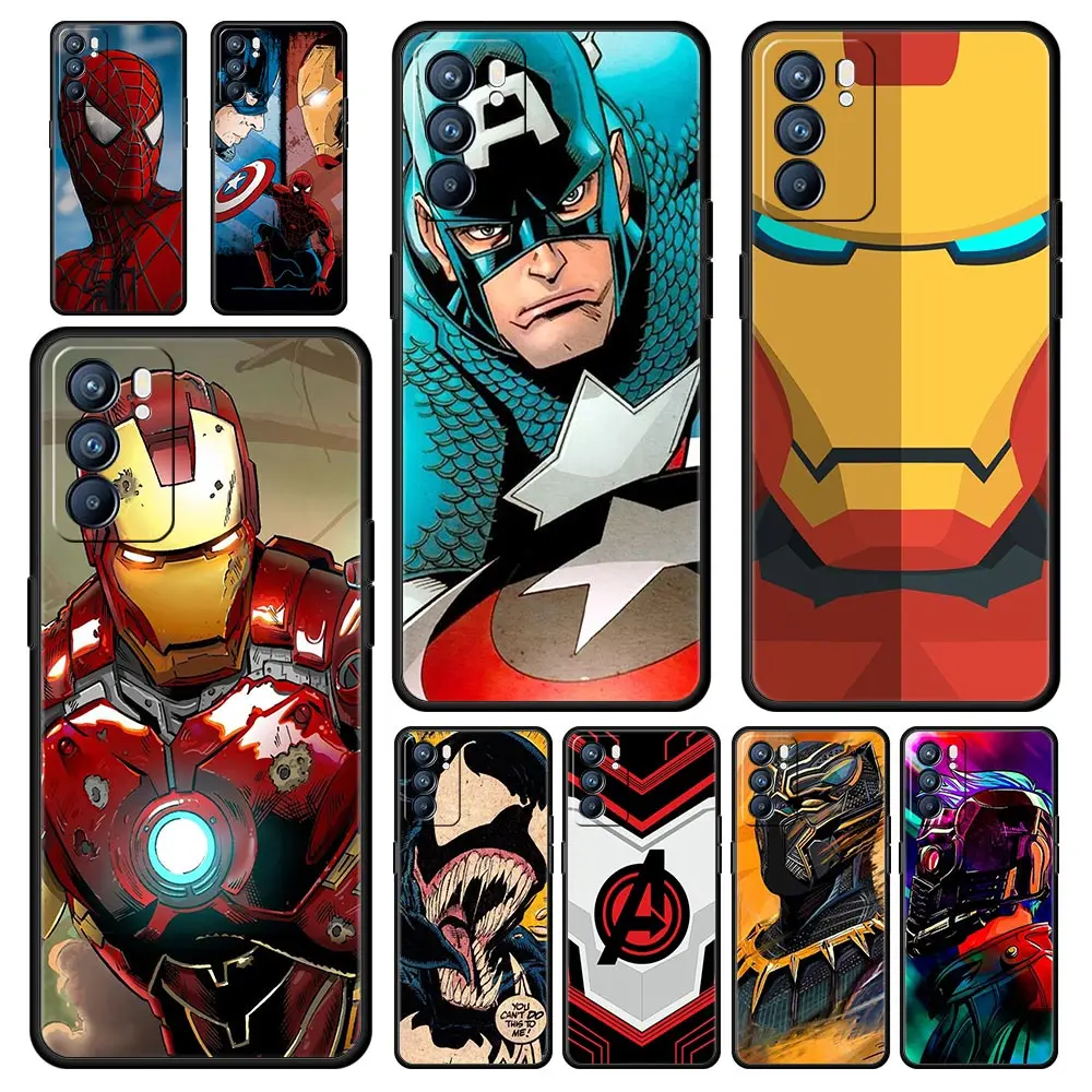 

Disney Superheroes Cool Phone Case For OPPO Find X5 A54 A53 A52 A9 2020 A16 A15 A95 A76 A74 A12 Reno7 Pro SE Reno6 Z 5G Cover