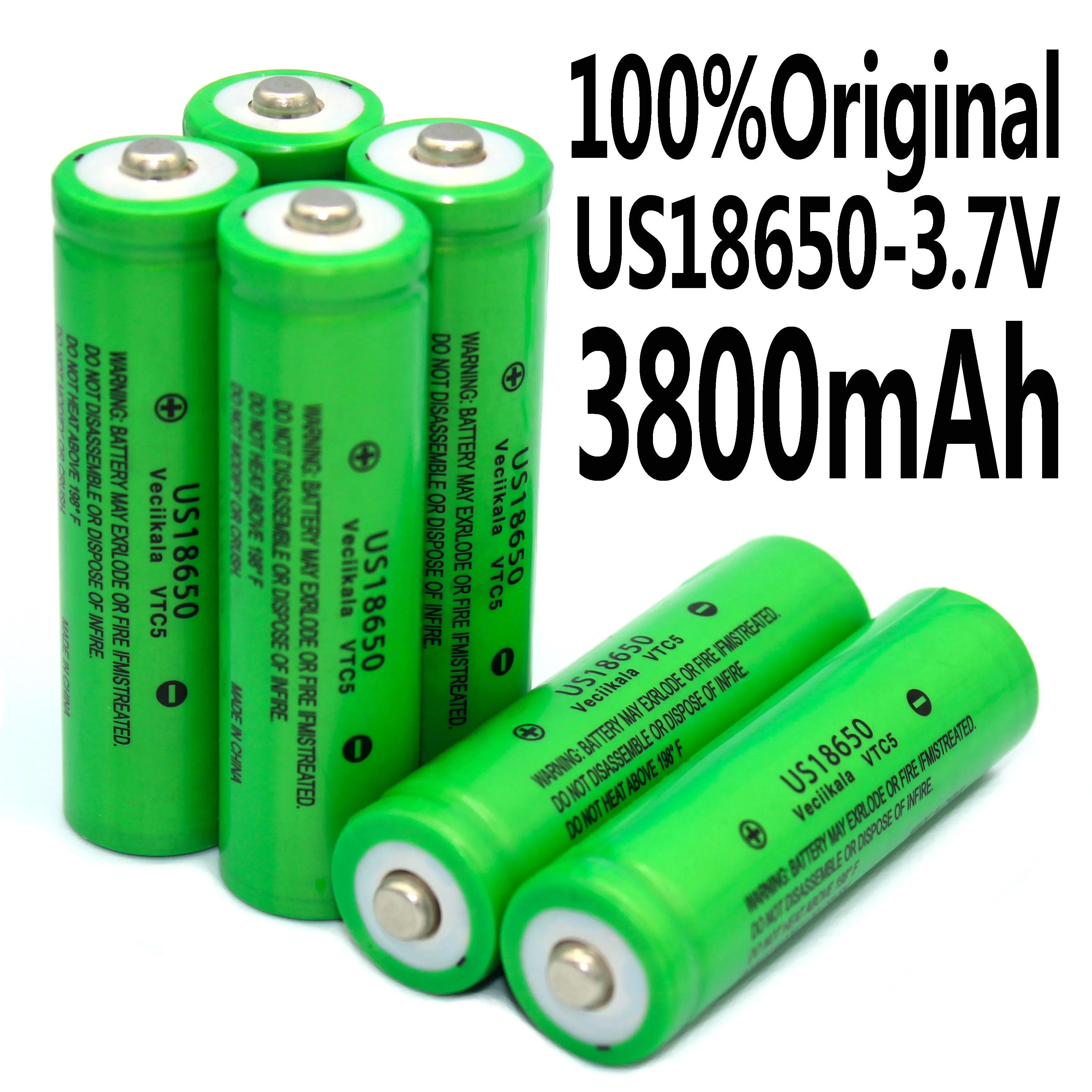 100%. Оригинал. Us18650.аккумулятор de.litio.3.7V.voltios.3800mah.recargable.de.Li-ion для устройств elban. Potenza.