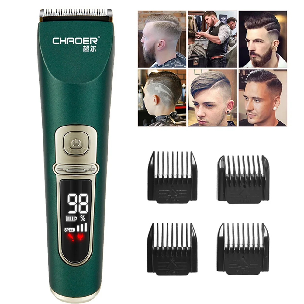 Household Aldult Baby Clipper 10w Hair Cutting Machine Wireless Rechargeable For Men  Lithium Battery  LED Display Safety Comb