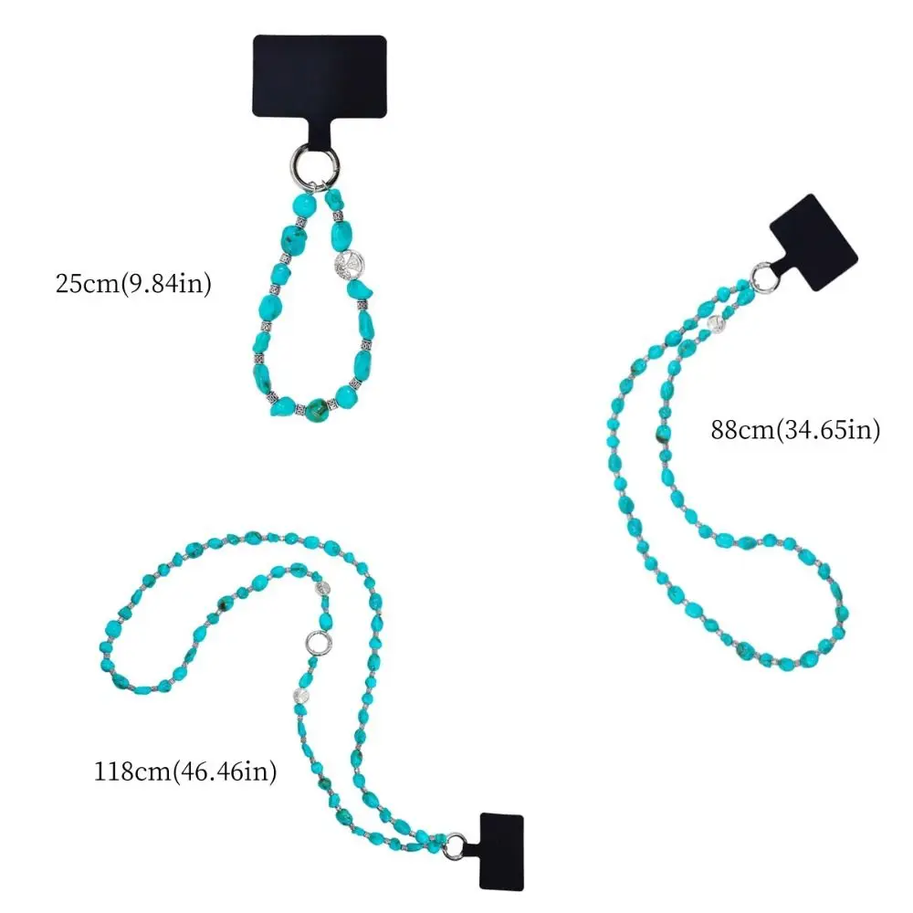 Акриловый Бирюзовый ремешок для сотового телефона богемный брелок ключей