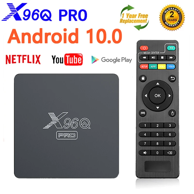 

X96Q pro Smart tv box Android 10.0 TV BOX Allwinner H313 Quad Core 2G 16G ROM 2.4g&5G wifi 4K HD Android TV Set top box pk h96