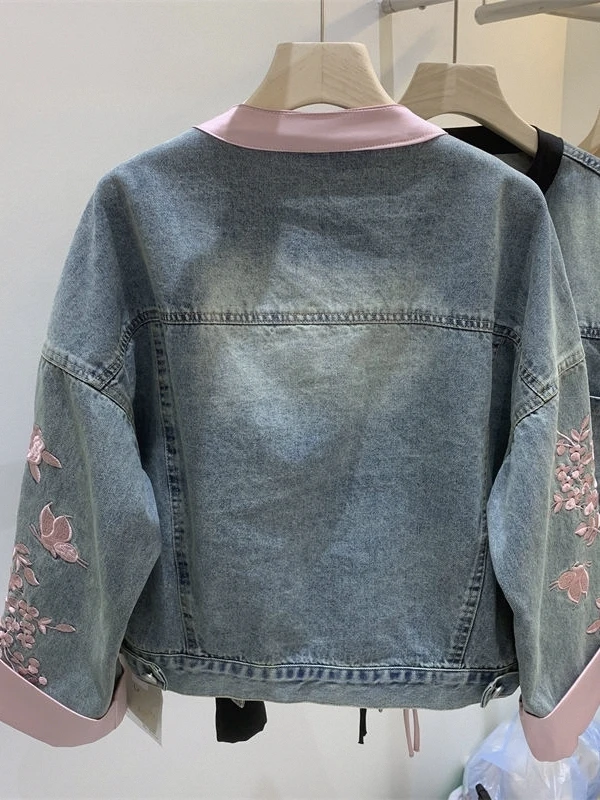 Джинсовое пальто Design Sense женское весенне-осеннее новое маленькое национальное