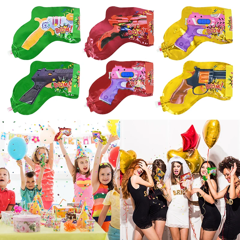 10 шт. свадебные конфетти фейерверки надувной пистолет фольгированные шары пушка