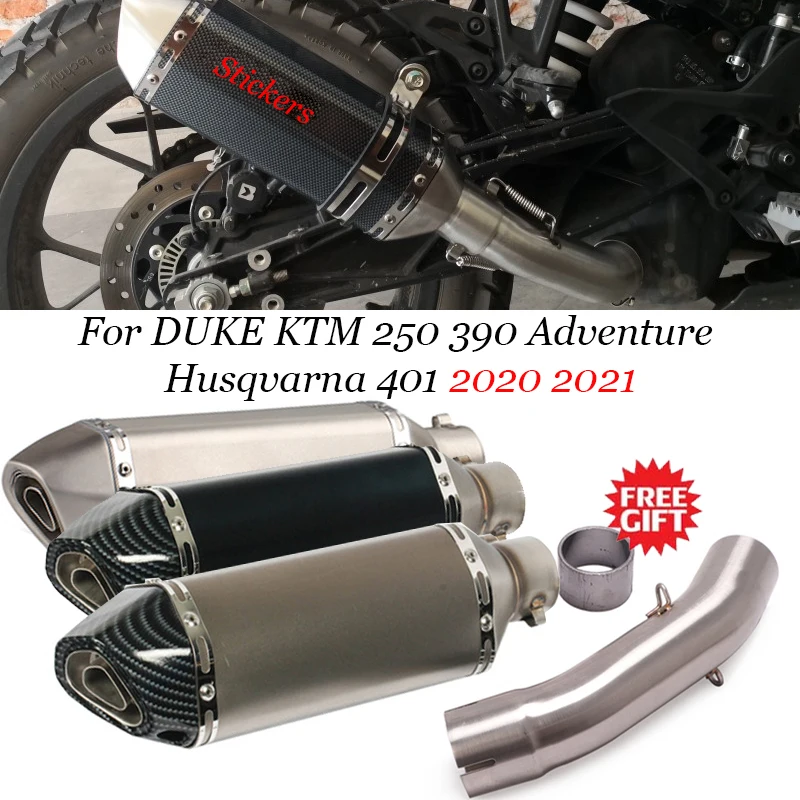 

Слипоны для Duke Ktm Adventure 390 Ktm 250 Ktm390 Husqvarna 401 2020 2021 мотоциклетная выхлопная система модифицированный глушитель