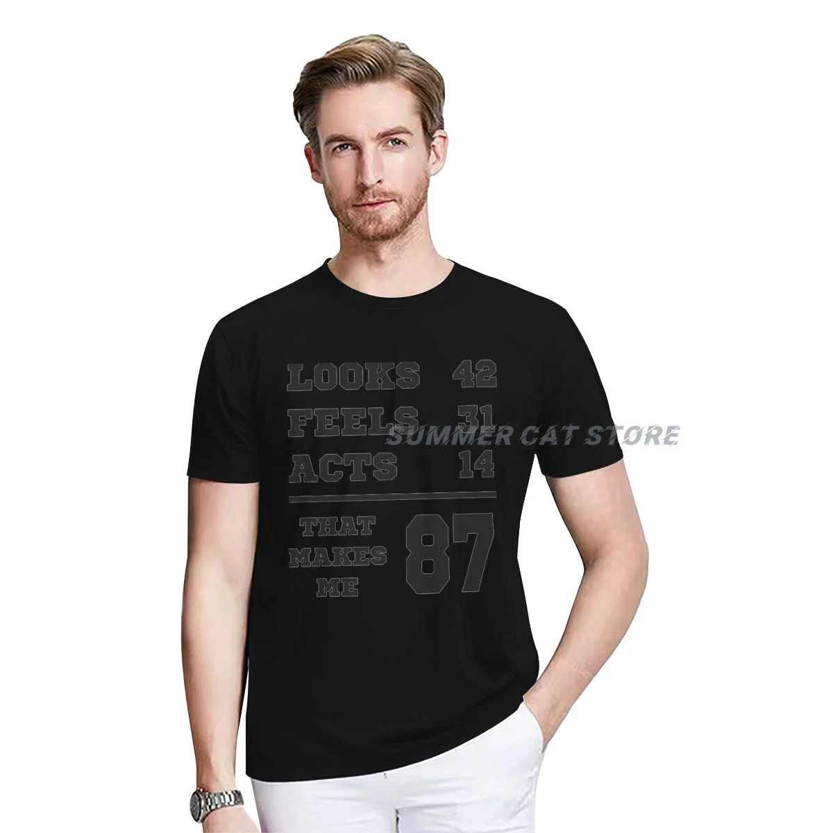 

Looks Feels Acts 87 Birthday Grandpa T-Shirt for Women Men Customized Products