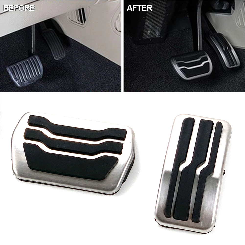 

2/3PCS Stainless Steel Car Pedal Pads Pedals Cover for Ford Focus 2 3 4 MK2 MK3 MK4 RS ST 2005-2020 Kuga Escape 2009-2020 AT MT