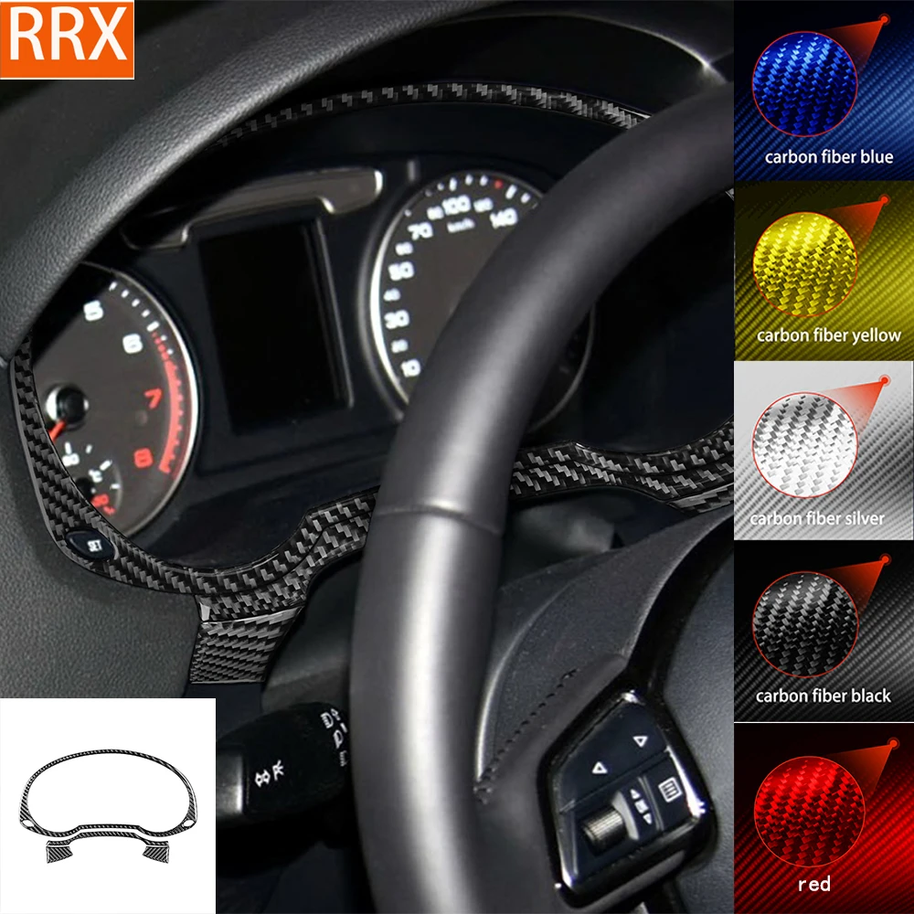 Для Audi Q3 2015 2016 2017 2018 центр Спидометр отделка рамка Комплект тюнинг крышка мягкая