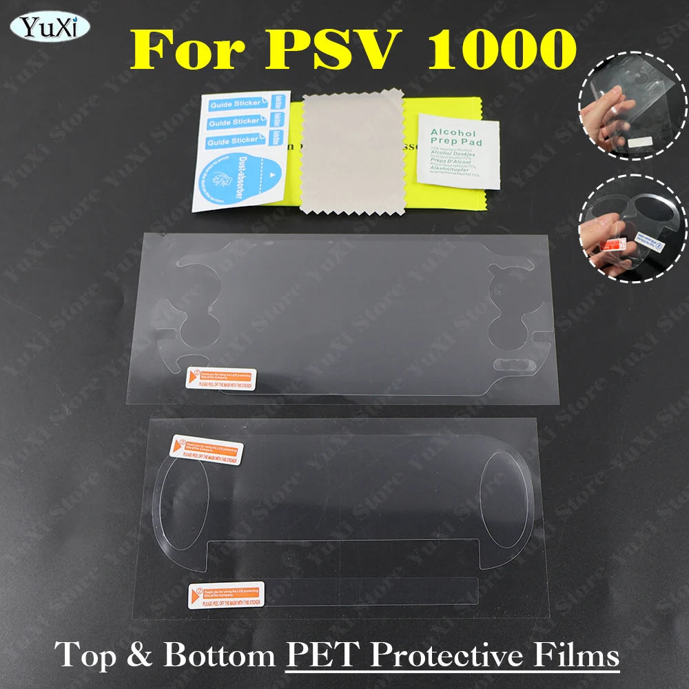 Фото Прозрачный защитный чехол из кристально чистого ПЭТ для PS Vita 1000, верхняя и нижняя защитные пленки, прозрачная крышка корпуса для PSV 1000 Game №3
