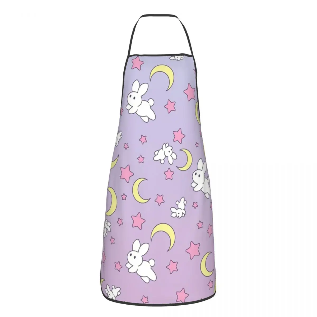 

Usagi Pattern Old Style Apron Unisex Antifouling Kitchen Bibs Polyester Cuisine Cooking Pinafore