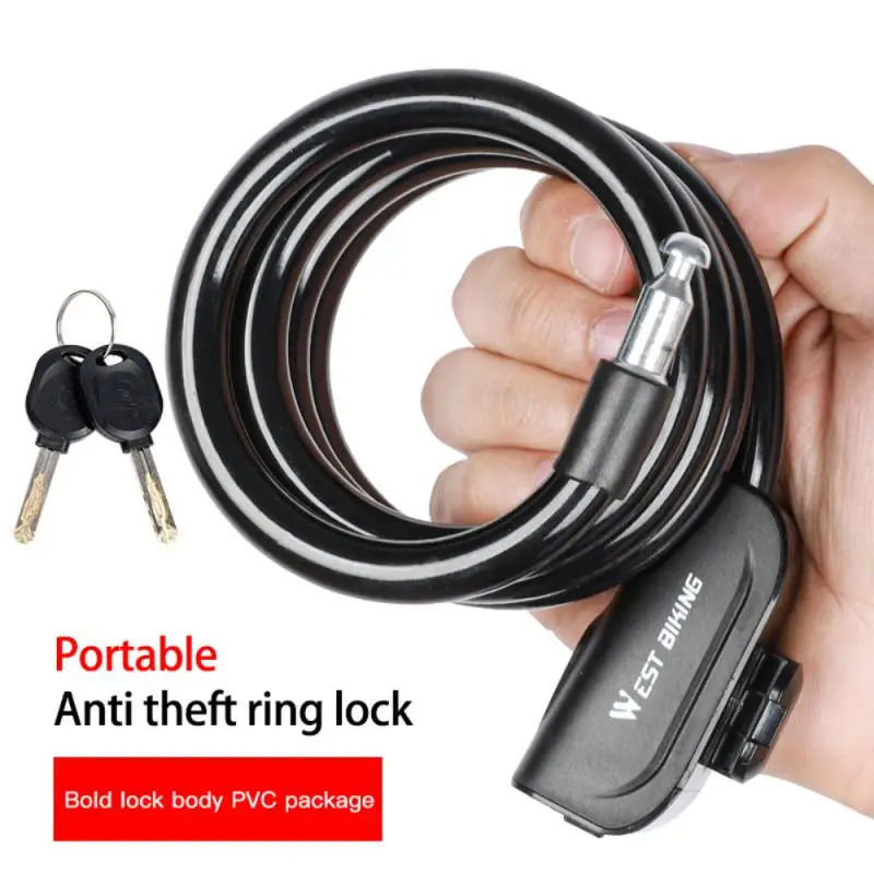 

Bicycle Lock Anti-theft Mtb Road Bike Steel Wire Chain Lock Folding Bike Motorcycle Helmet Electric Bike Scooter Safety Padlock