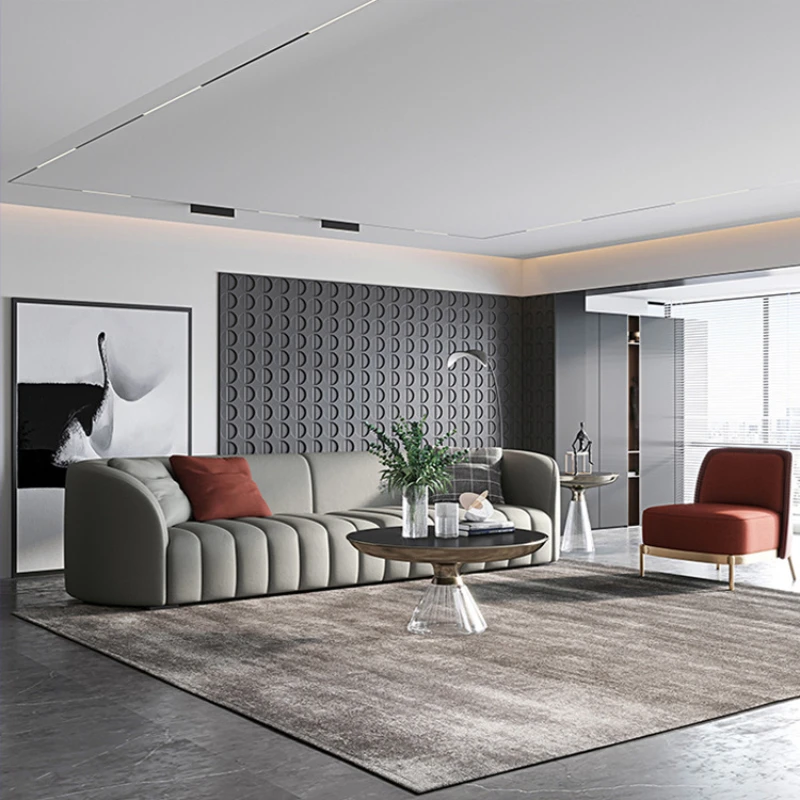 

Light luxury wash-free technology cloth sofa three-proof modern minimalist small apartment living room multi-position latex sofa